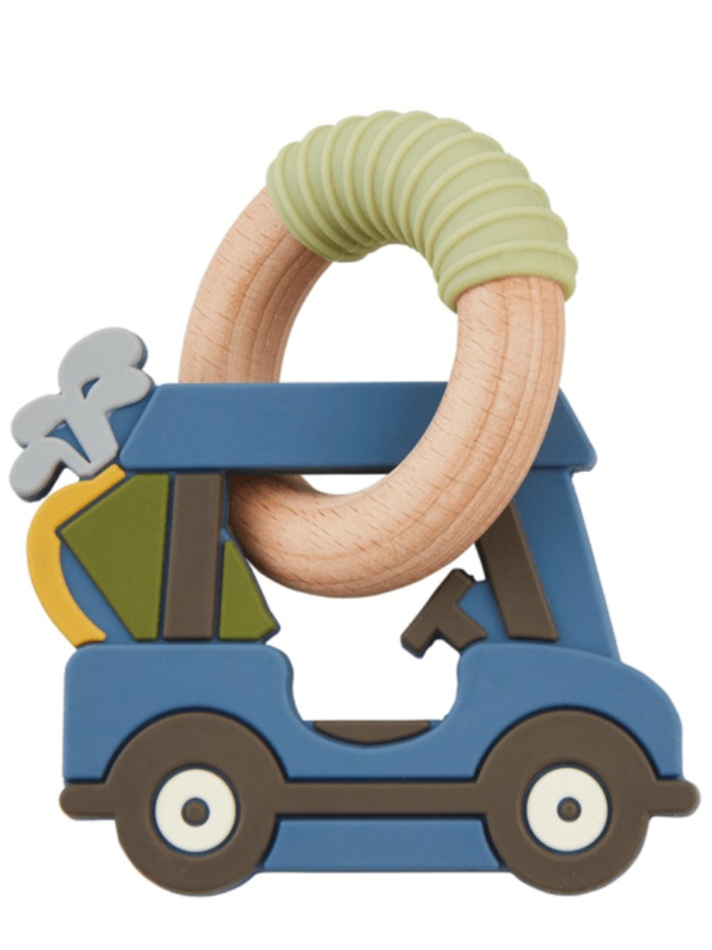 Mudpie Blue Silicone Golf Ball Teether